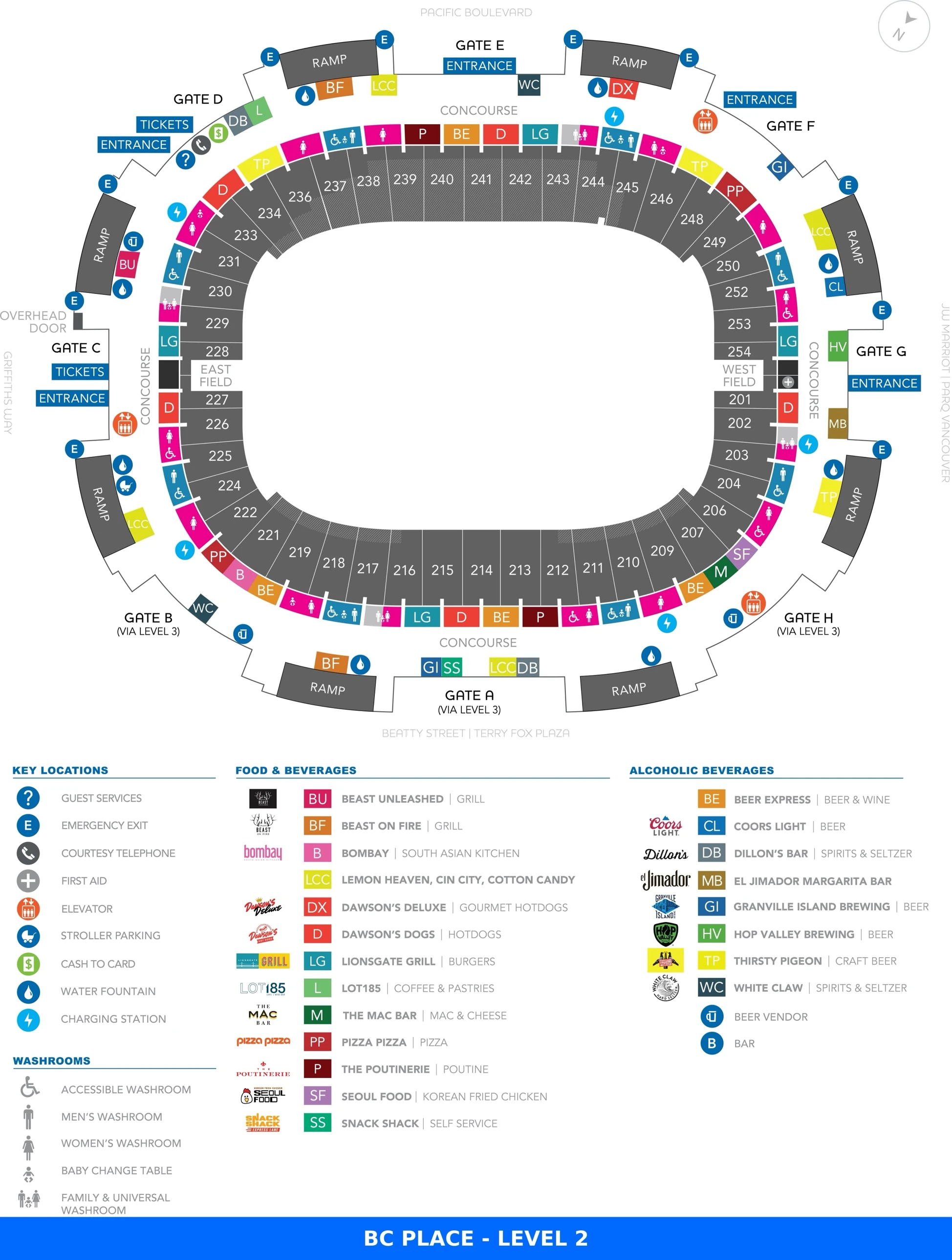 BC Place seating chart