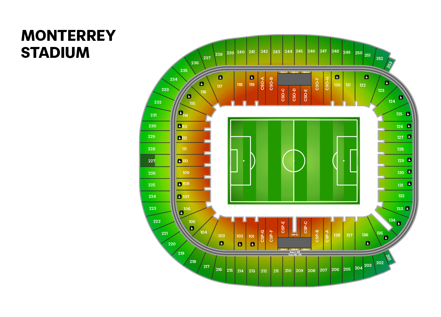 Estadio BBVA seating chart