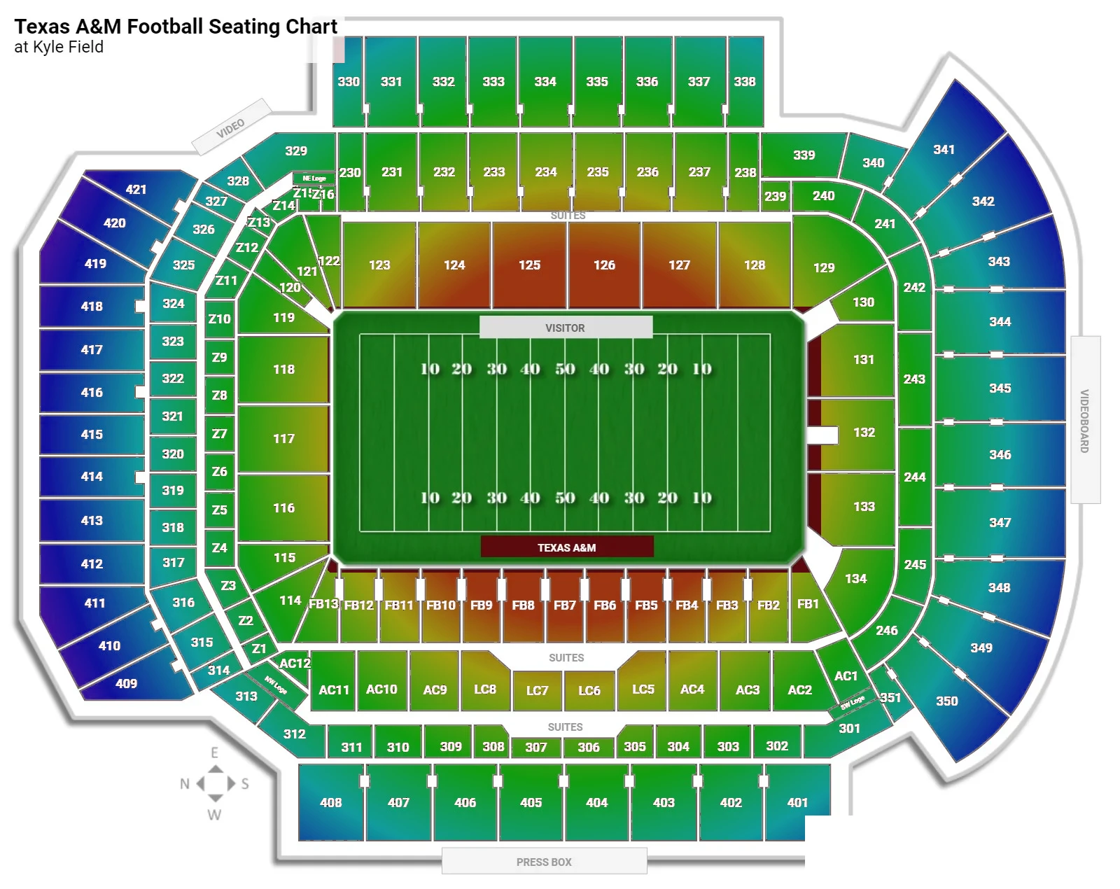 Kyle Field seating chart
