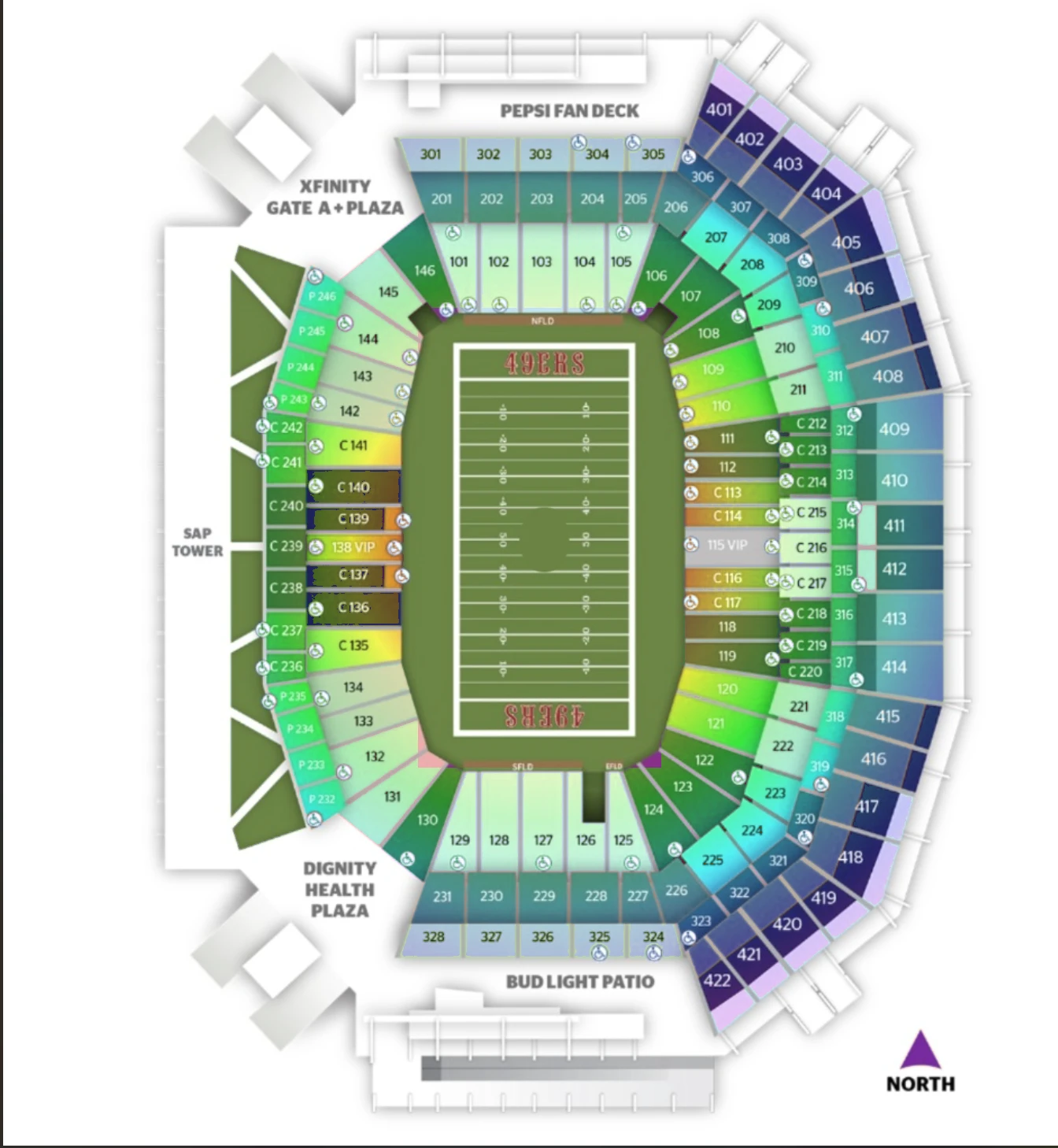 Levi's Stadium seating chart