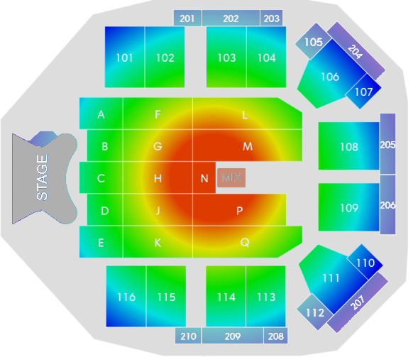 P&J Live seating plan