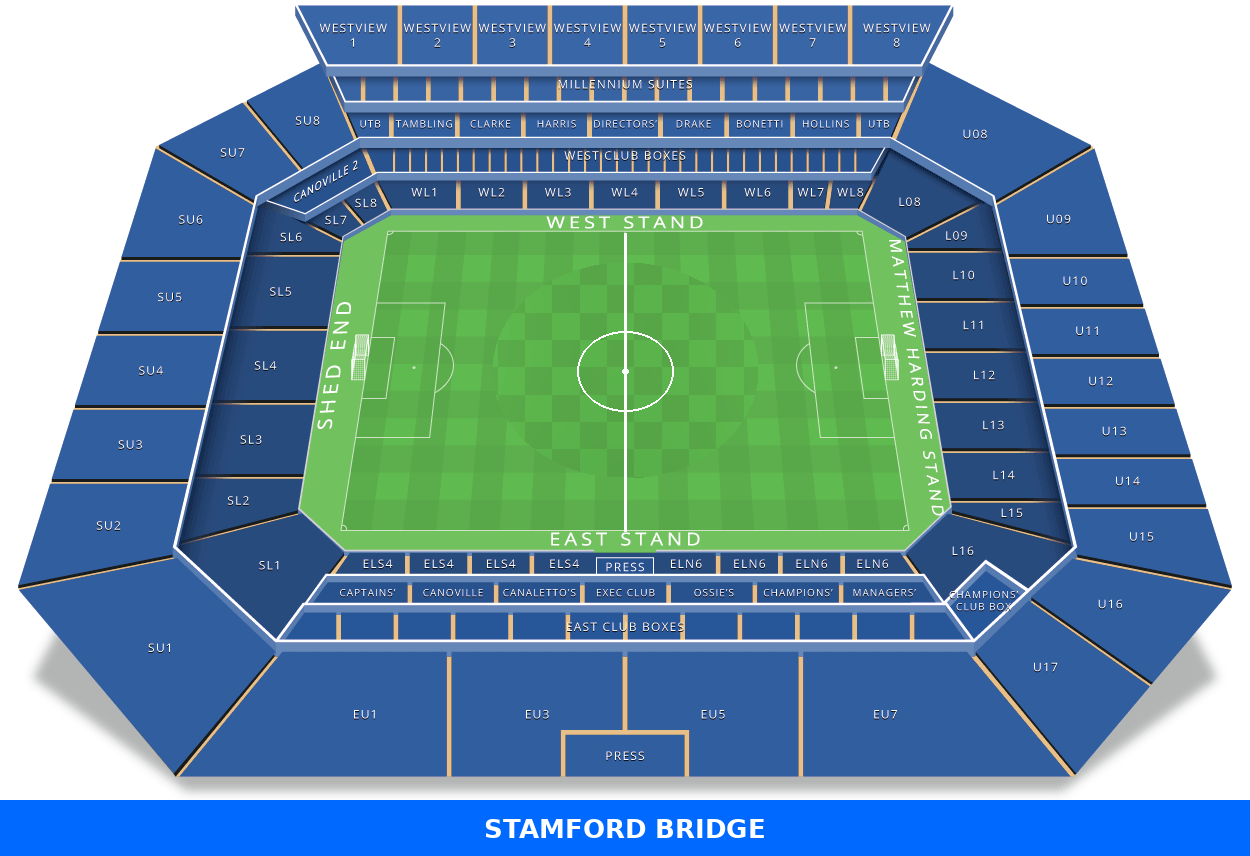 Stamford Bridge seating plan