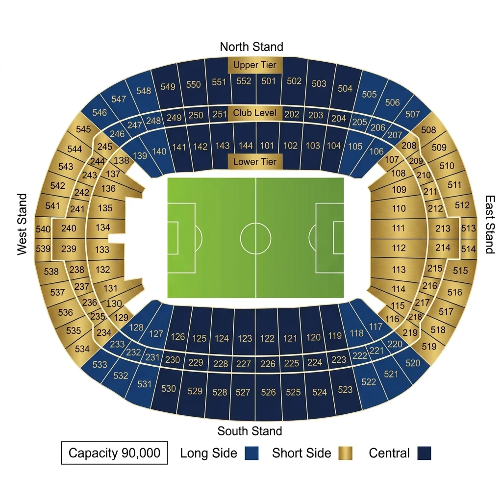 Wembley Stadium seating plan