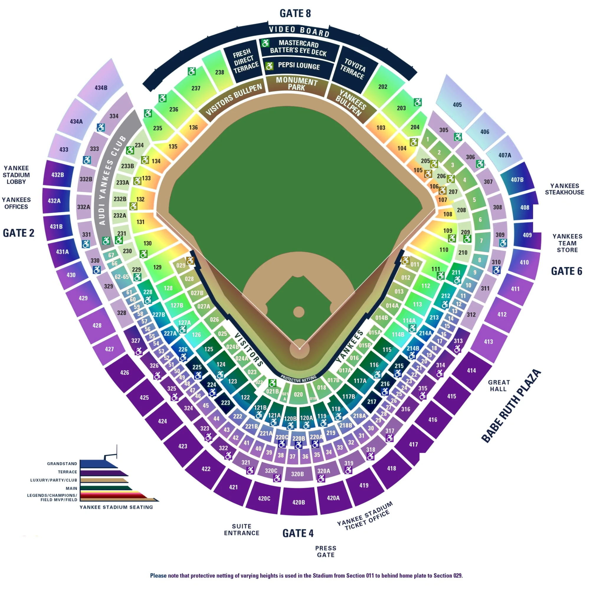 Yankee Stadium seating chart